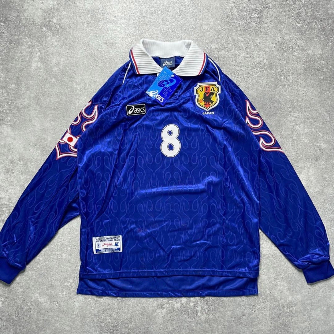 【BNWT正規品1998 asics Japan France World Cup home L/S NAKATA #8】