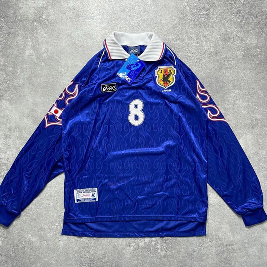 【BNWT正規品1998 asics Japan France World Cup home L/S NAKATA #8】