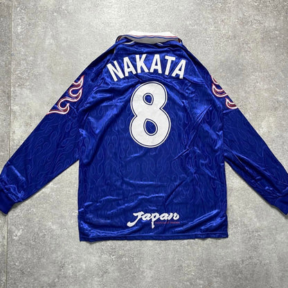 【BNWT正規品1998 asics Japan France World Cup home L/S NAKATA #8】