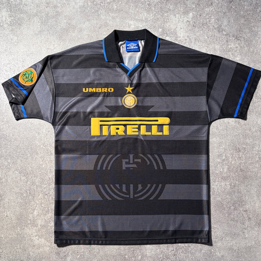 【正規品1997-1998 UMBRO Inter Milan UCL 3rd RONALDO #10】
