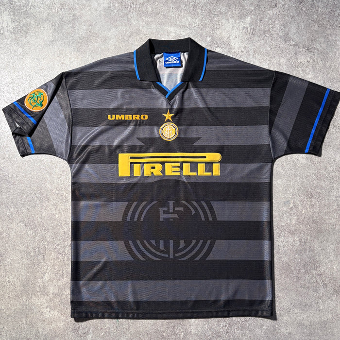 【正規品1997-1998 UMBRO Inter Milan UCL 3rd RONALDO #10】