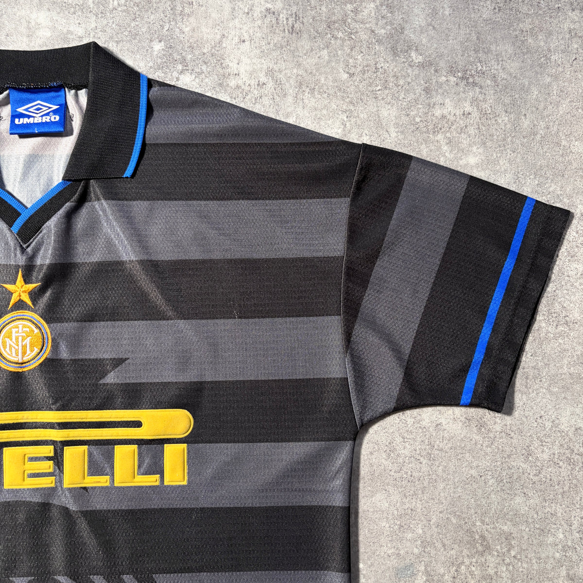【正規品1997-1998 UMBRO Inter Milan UCL 3rd RONALDO #10】