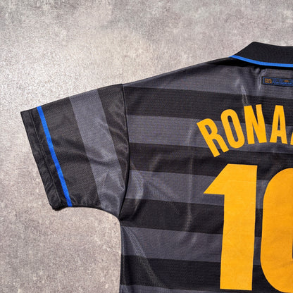 【正規品1997-1998 UMBRO Inter Milan UCL 3rd RONALDO #10】