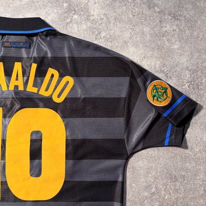 【正規品1997-1998 UMBRO Inter Milan UCL 3rd RONALDO #10】