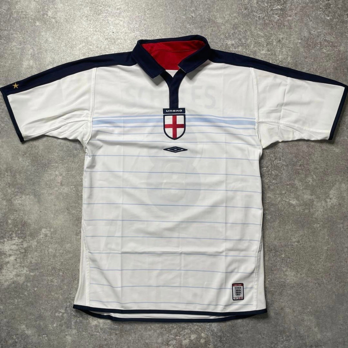 【正規品2003-2005 UMBRO England Home Scholes #8】