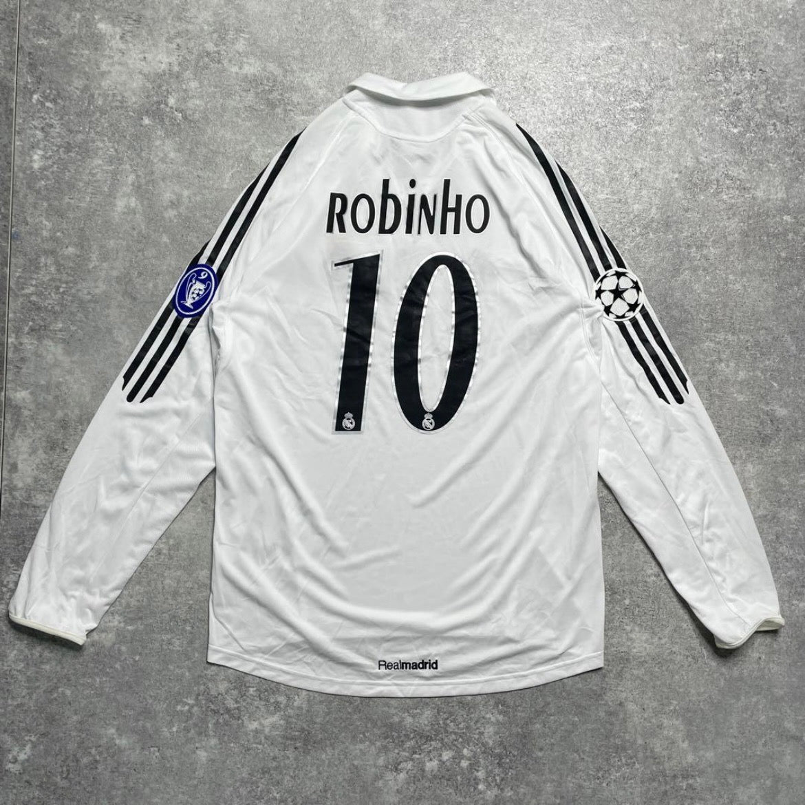 【BNWT正規品2005-2006 adidas Real Madrid home L/S ROBINHO #10】