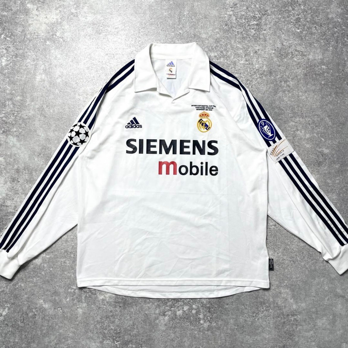 【正規品2002-2003 adidas Real  Madrid Home UCL L/S RONALDO #11】