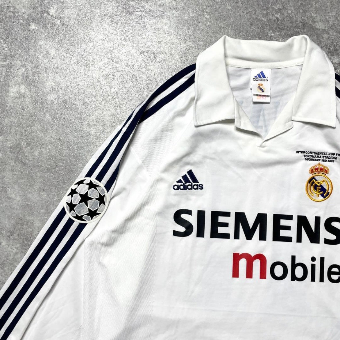 【正規品2002-2003 adidas Real  Madrid Home UCL L/S RONALDO #11】