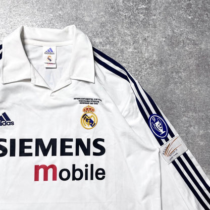 【正規品2002-2003 adidas Real  Madrid Home UCL L/S RONALDO #11】