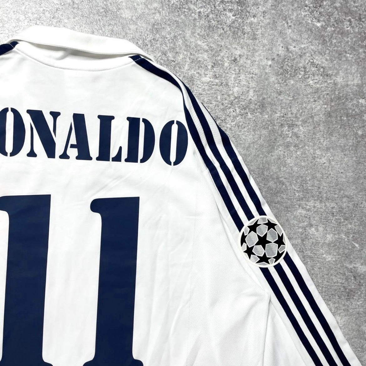 【正規品2002-2003 adidas Real  Madrid Home UCL L/S RONALDO #11】