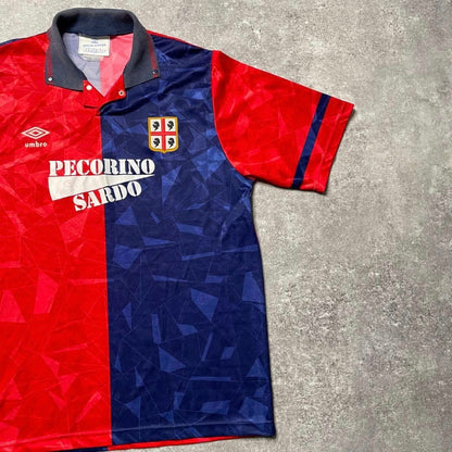 【正規品1990-1992 UMBRO Cagliari home shirt】