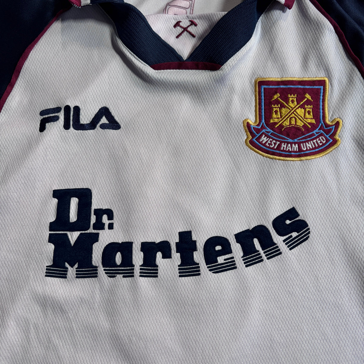 【正規選手支給実使用品1999-2001 Fila West Ham United away L/S #8】