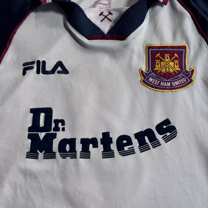 【正規選手支給実使用品1999-2001 Fila West Ham United away L/S #8】