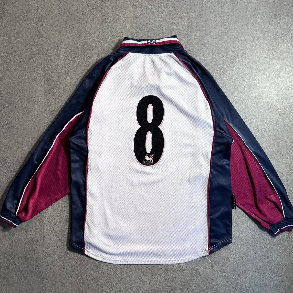 【正規選手支給実使用品1999-2001 Fila West Ham United away L/S #8】