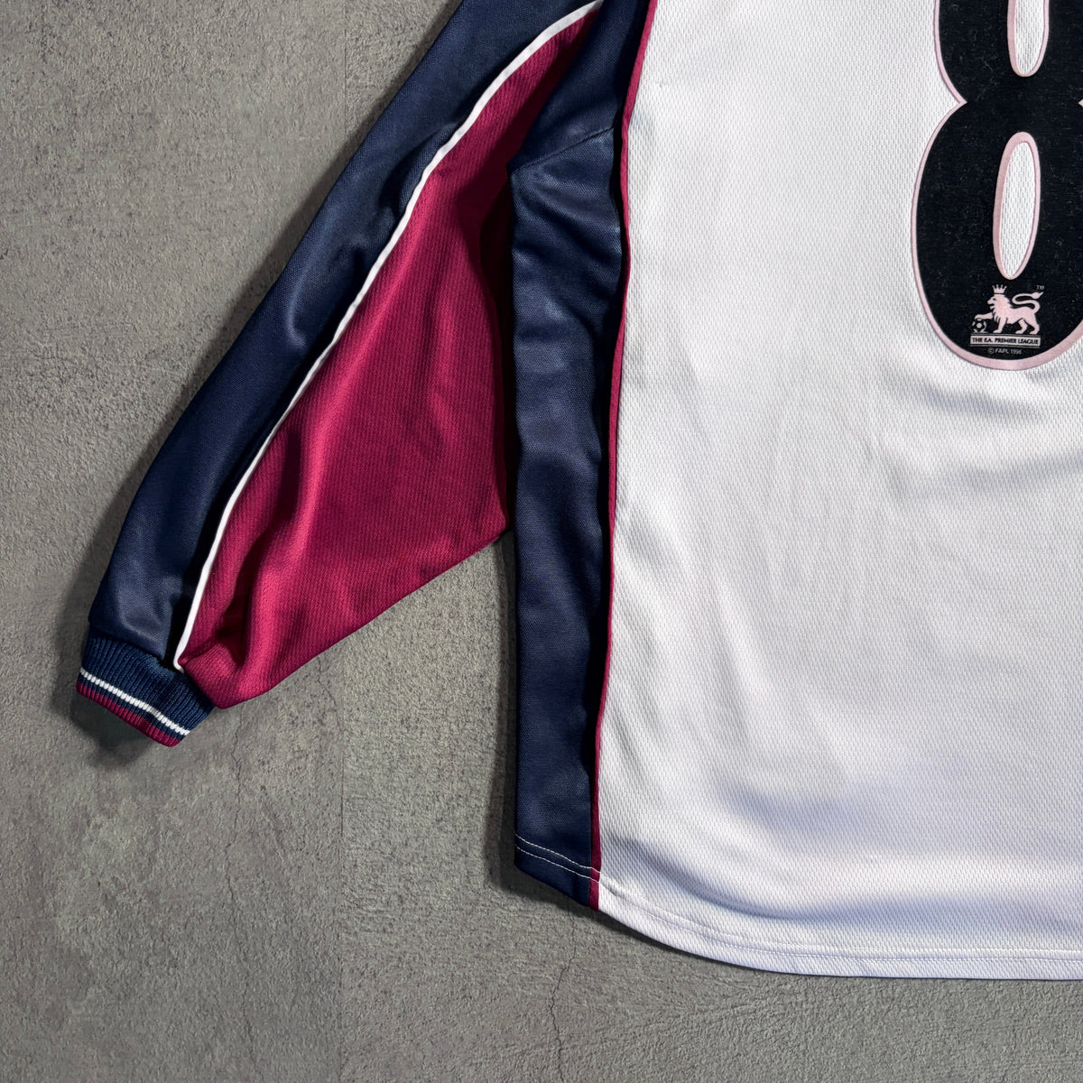 【正規選手支給実使用品1999-2001 Fila West Ham United away L/S #8】