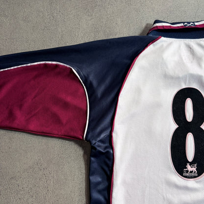 【正規選手支給実使用品1999-2001 Fila West Ham United away L/S #8】