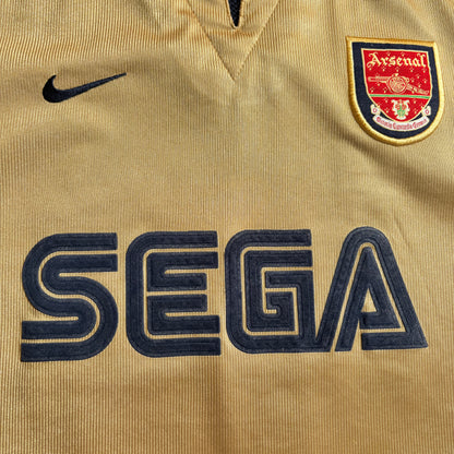 【正規品2001-2002 NIKE Arsenal away BERGKAMP #10】