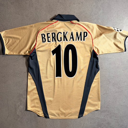 【正規品2001-2002 NIKE Arsenal away BERGKAMP #10】