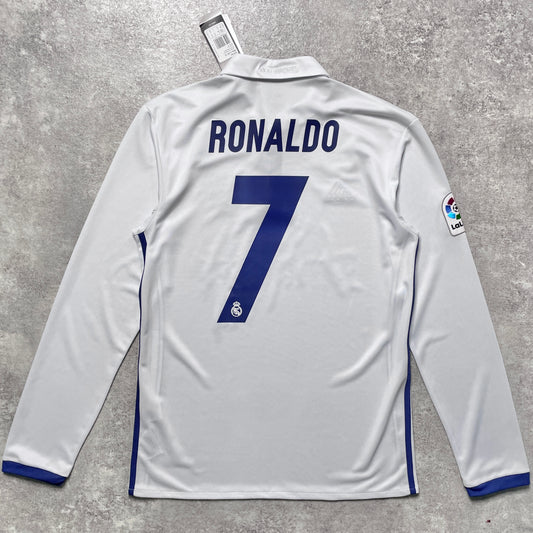 【BNWT正規品2016-2017 adidas Real Madrid home L/S Ronaldo #7】