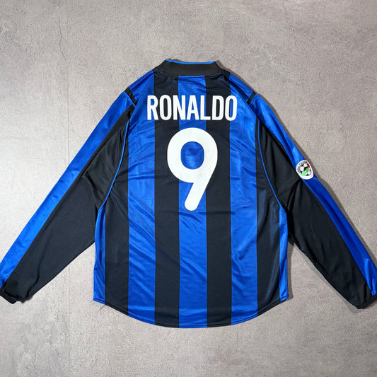 【正規品2000-2001 NIKE Inter Milan home L/S RONALDO #9】