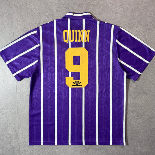 【正規品1992-1994 UMBRO Manchester City away QUINN #9】