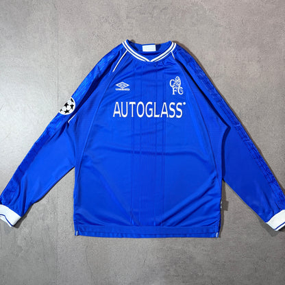 【正規品1999-2000 UMBRO Chelsea home UCL L/S ZOLA #25】