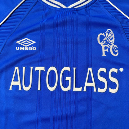 【正規品1999-2000 UMBRO Chelsea home UCL L/S ZOLA #25】