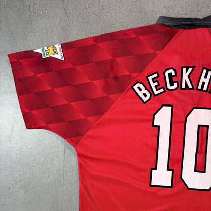 【正規品1996-1998 UMBRO Manchester United Home Beckham #10】