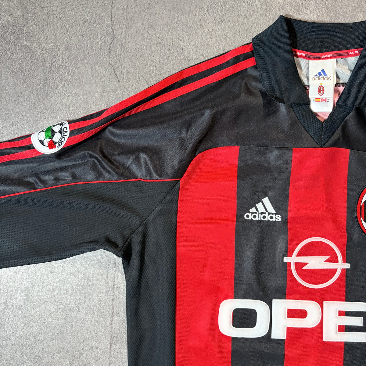 【BNWT正規品2000-2002 adidas AC Milan home L/S MALDINI #3】
