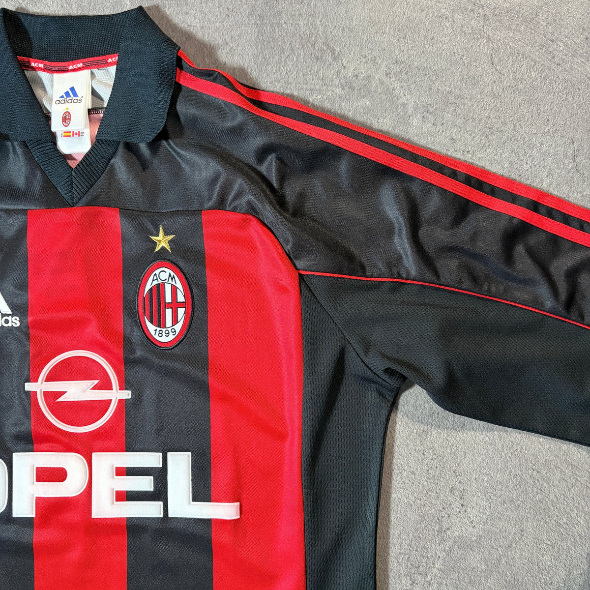 【BNWT正規品2000-2002 adidas AC Milan home L/S MALDINI #3】