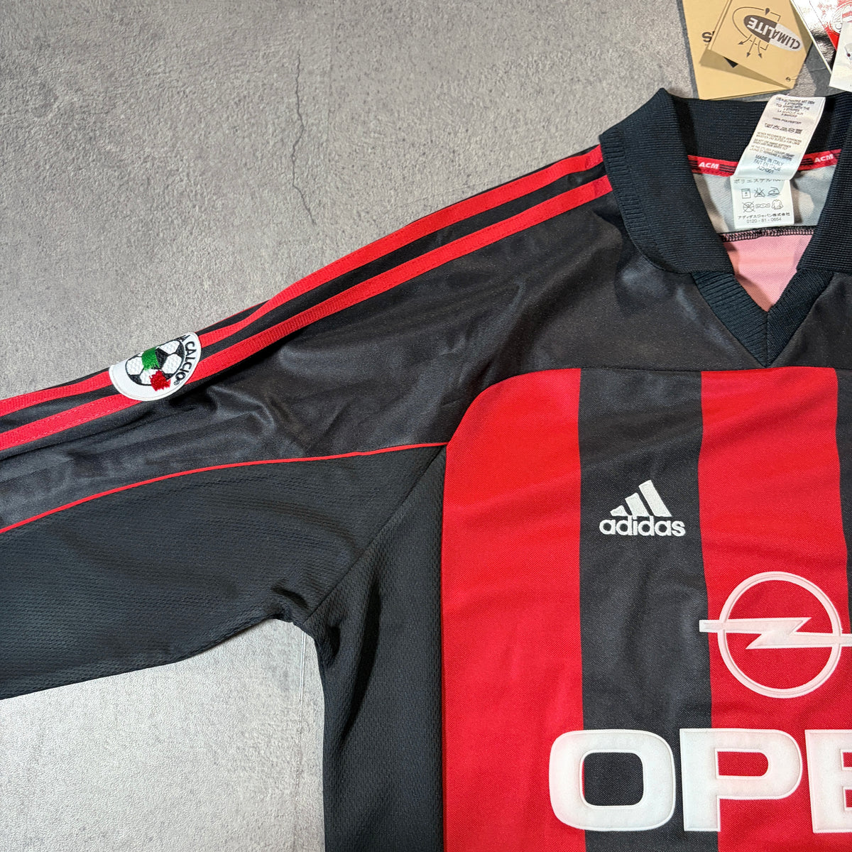 【BNWT正規品2000-2002 adidas AC Milan home L/S MALDINI #3】