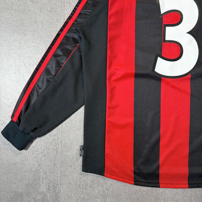 【BNWT正規品2000-2002 adidas AC Milan home L/S MALDINI #3】