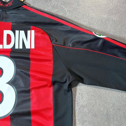 【BNWT正規品2000-2002 adidas AC Milan home L/S MALDINI #3】