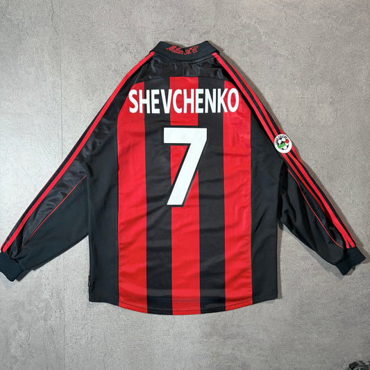 【正規品2000-2002 adidas AC Milan home L/S SHEVCHENKO #7】