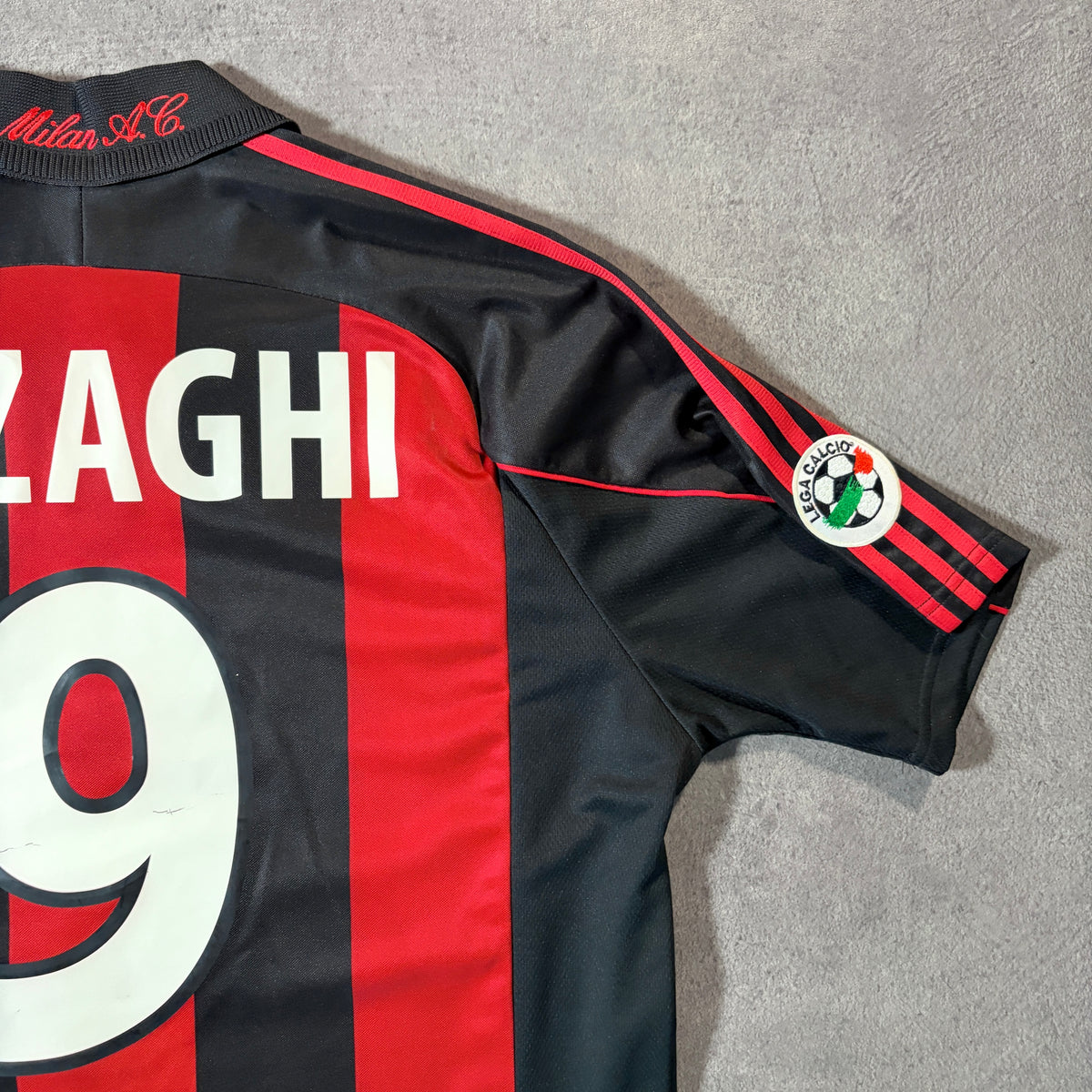 【正規品2000-2002 adidas AC Milan home INZAGHI #9】