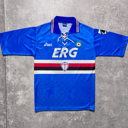 【正規品1994-1995 asics UC Sampdoria home shirt】