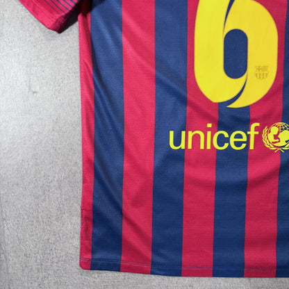 【正規品2013-2014 NIKE Barcelona home XAVI #6】