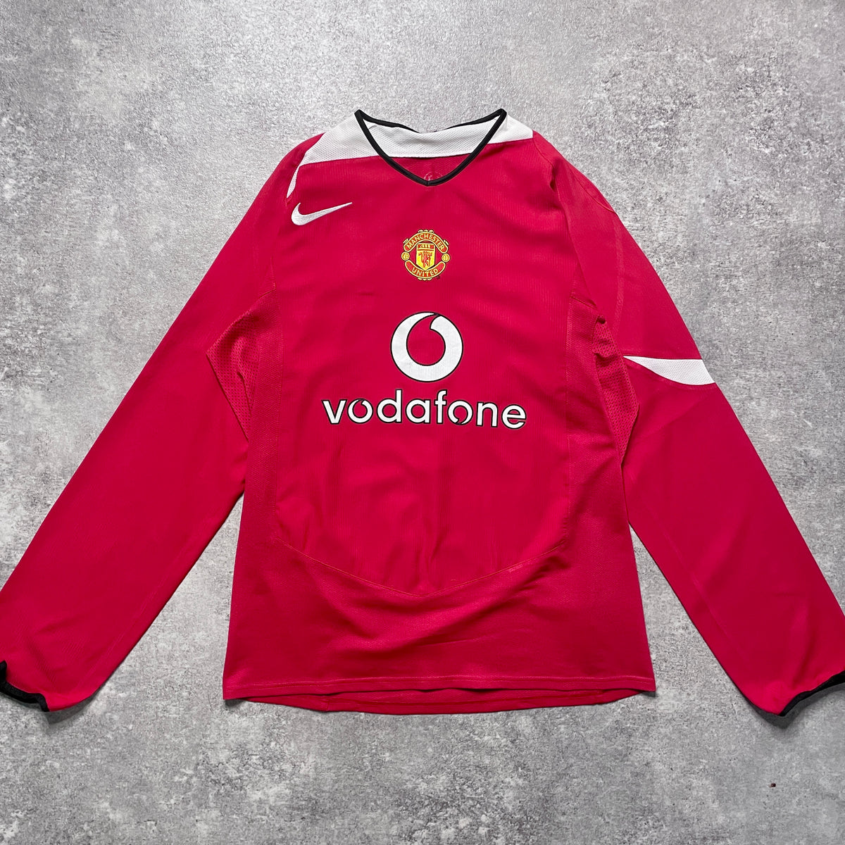【正規品2004-2006 NIKE Manchester United home L/S HEINZE #4】
