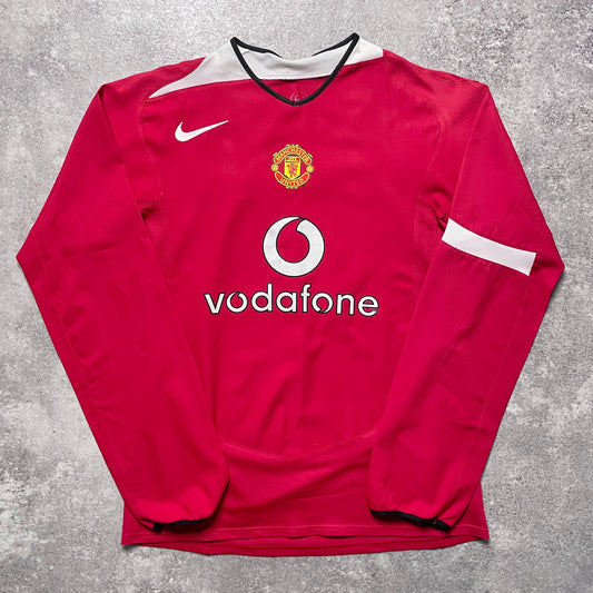 【正規品2004-2006 NIKE Manchester United home L/S HEINZE #4】