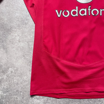 【正規品2004-2006 NIKE Manchester United home L/S HEINZE #4】