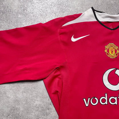 【正規品2004-2006 NIKE Manchester United home L/S HEINZE #4】