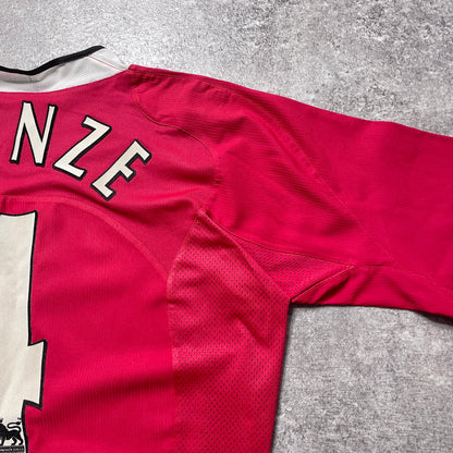 【正規品2004-2006 NIKE Manchester United home L/S HEINZE #4】