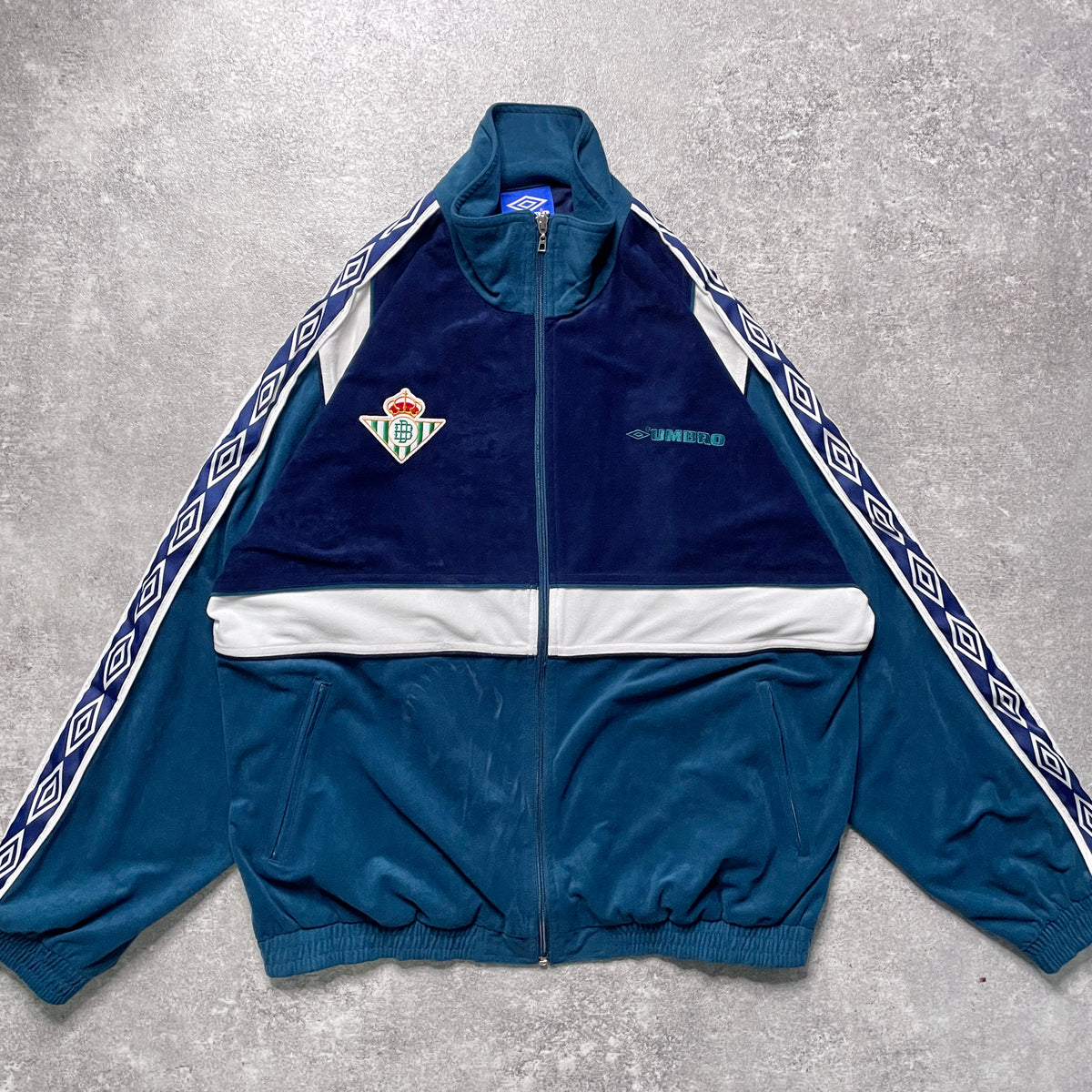【正規品90s UMBRO Real Betis velours track jacket】