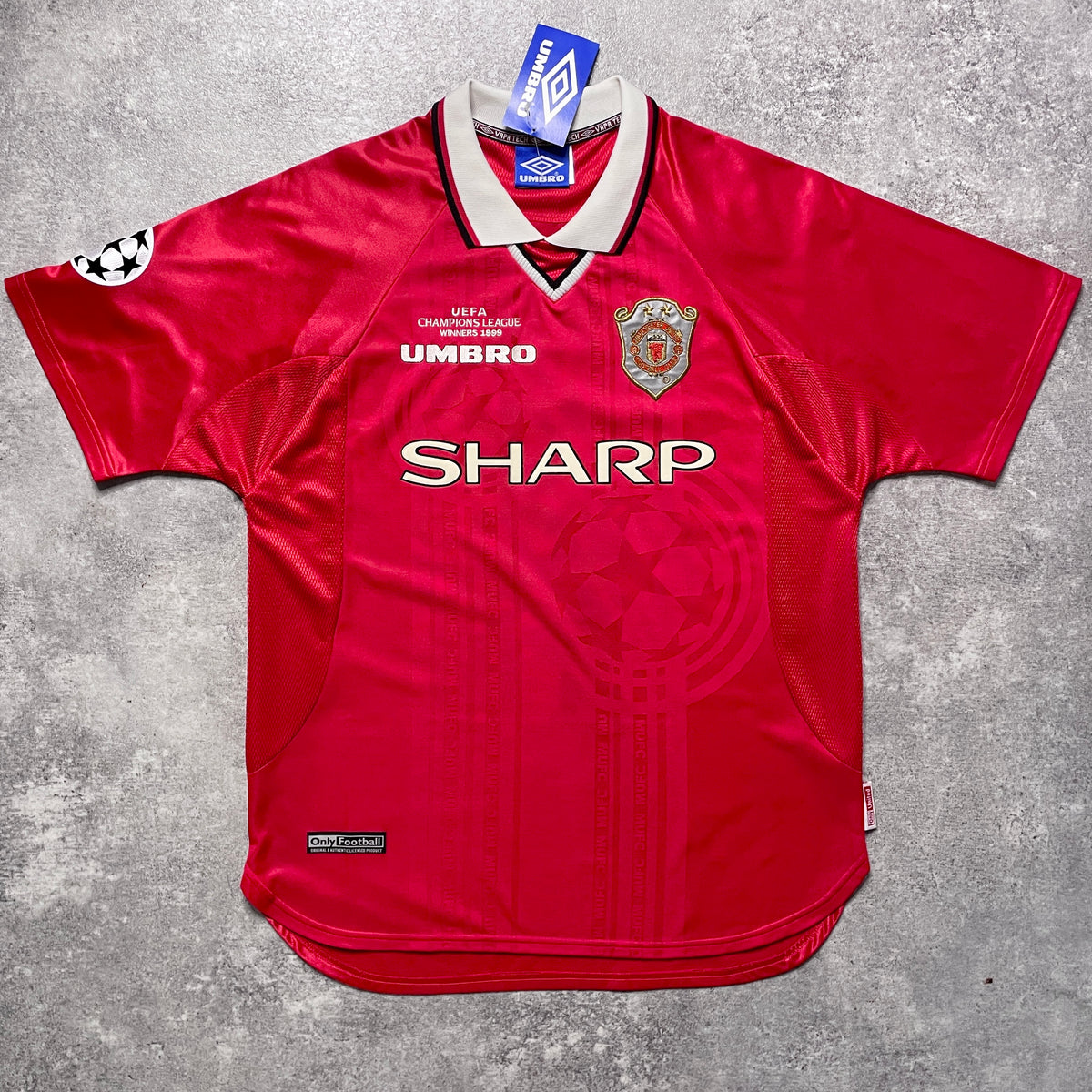 【BNWT正規品1999-2000 UMBRO Manchester United UCL home Beckham #7】