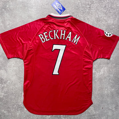 【BNWT正規品1999-2000 UMBRO Manchester United UCL home Beckham #7】
