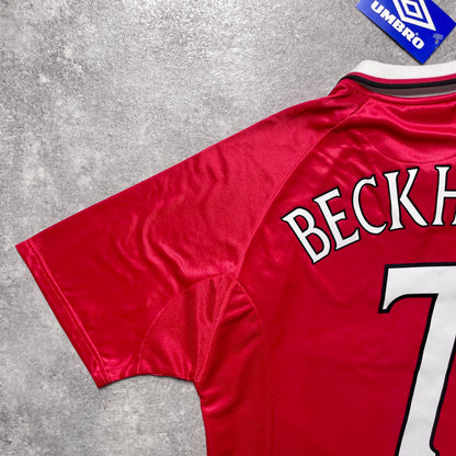 【BNWT正規品1999-2000 UMBRO Manchester United UCL home Beckham #7】