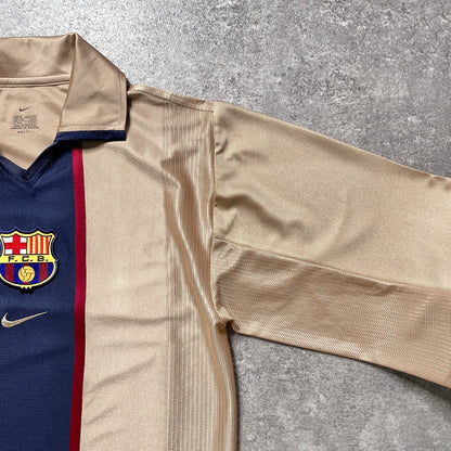 【正規選手支給品2001-2002 NIKE FC Barcelona away L/S shirt】