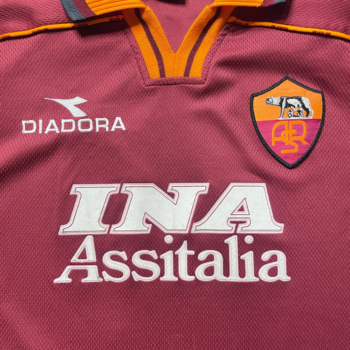 【正規品1998-1999 daiadora AS ROMA home L/S TOTTI #10】