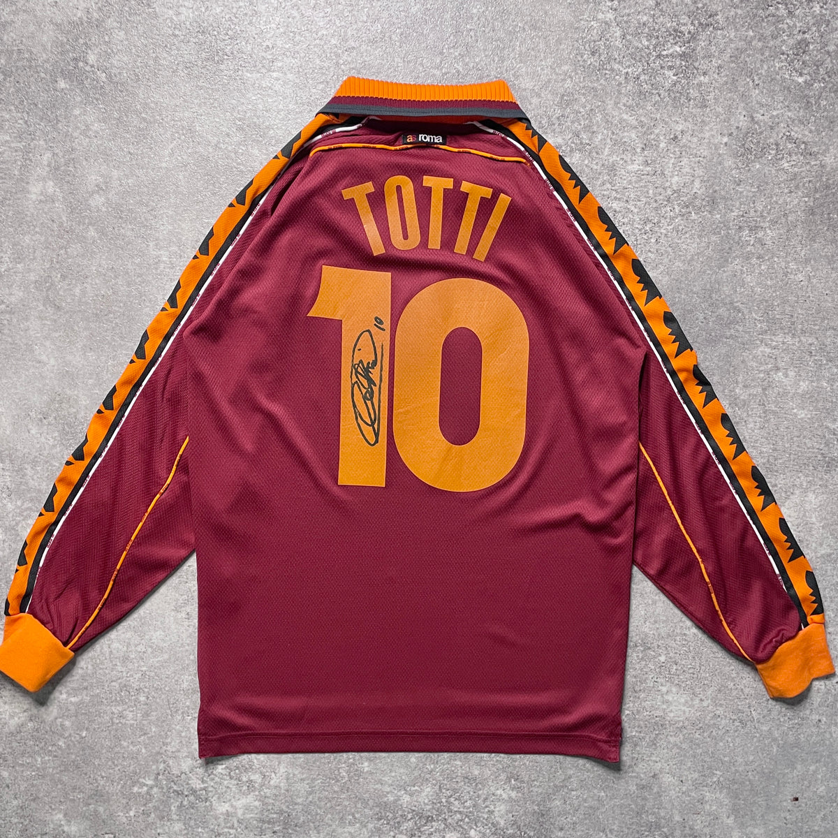 【正規品1998-1999 daiadora AS ROMA home L/S TOTTI #10】