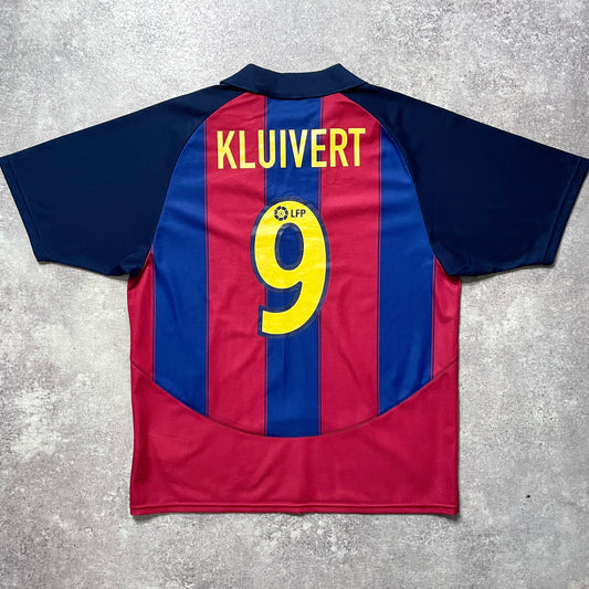【正規品2003-2004 NIKE Barcelona home Kluivert#9】